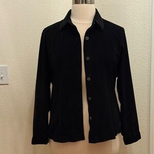 Draper’s & Damon’s Black Women's Leather Shirt/ Blazer